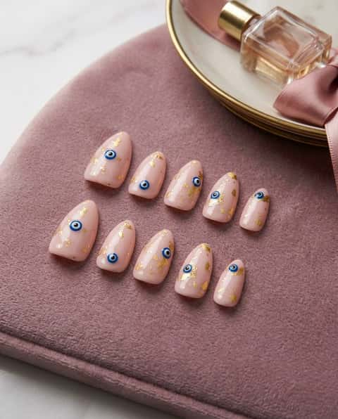 Evil Eye Glam press-on nail set